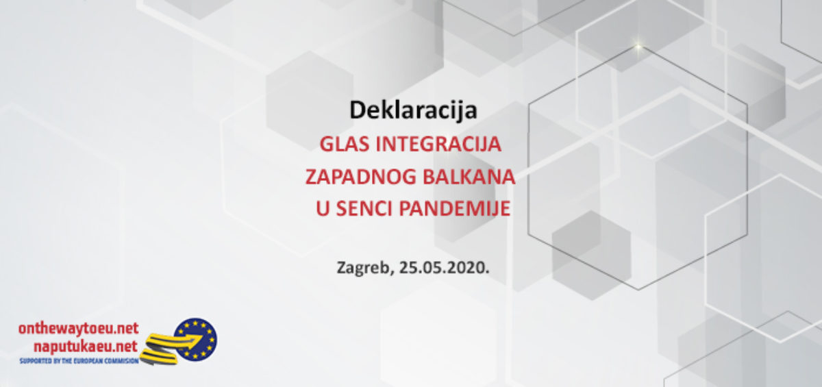 DEKLARACIJA RSS Solidarnost povodom zagrebačkog Samita EU-Zapadni Balkan GLAS INTEGRACIJA ZAPADNOG BALKANA U SENCI PANDEMIJE